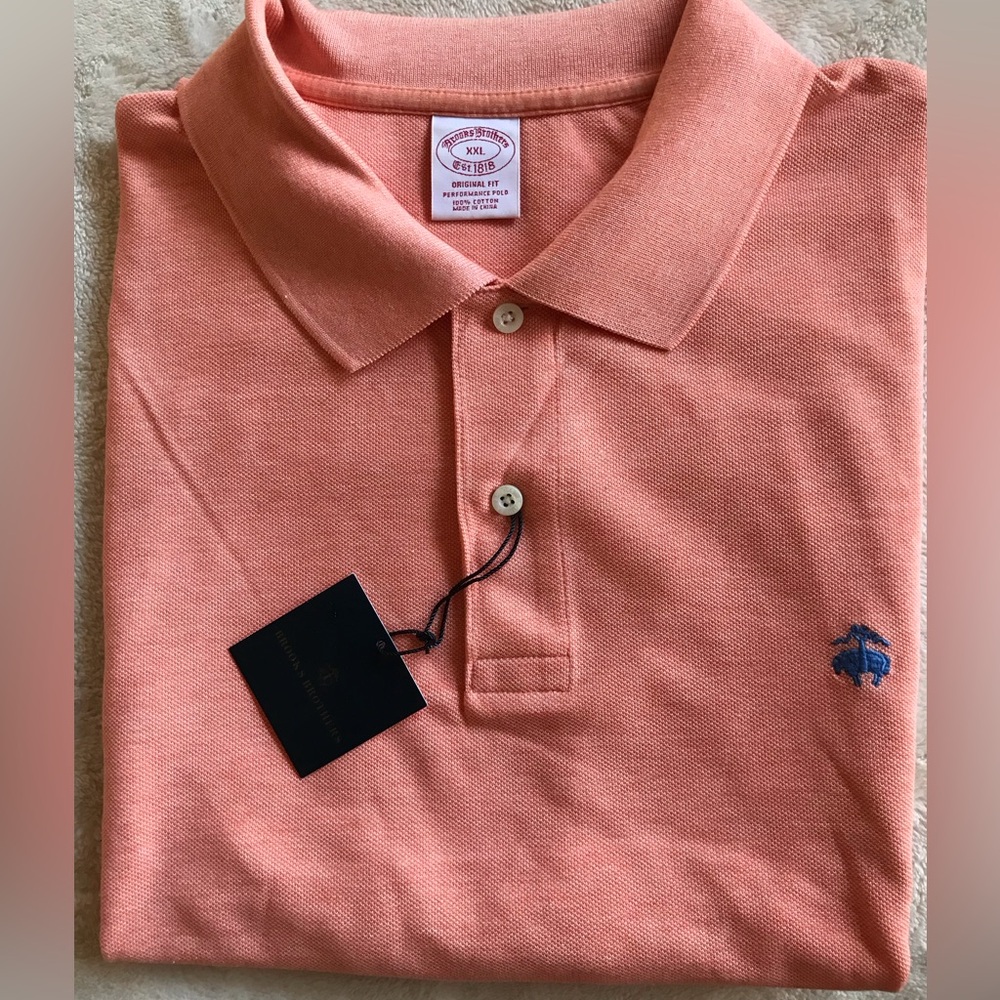 Brooks Brothers Heather Salmon Polo Shirt